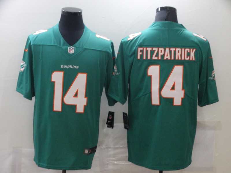 Men Miami Dolphins 14 Fitzpatrick Green Nike Limited Vapor Untouchable NFL Jerseys